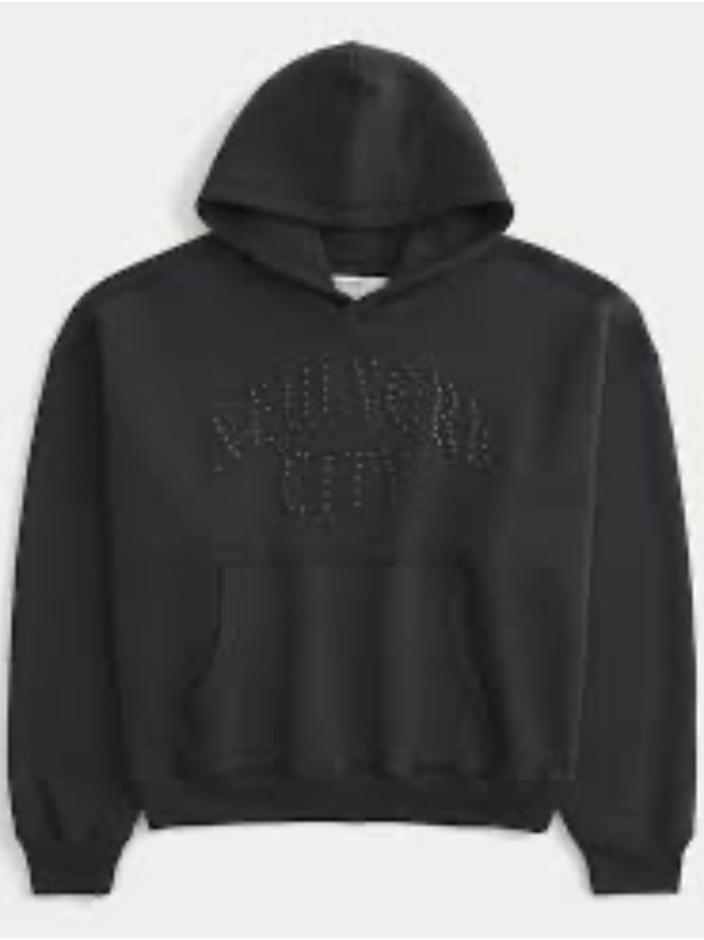 Hollister Baggy Cinch Fit Studded NYC Hooded Sweatshirt Size Large NWOT